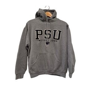 PSU Penn‎ State Grey Blue Hoodie Sweatshirt - Size Medium